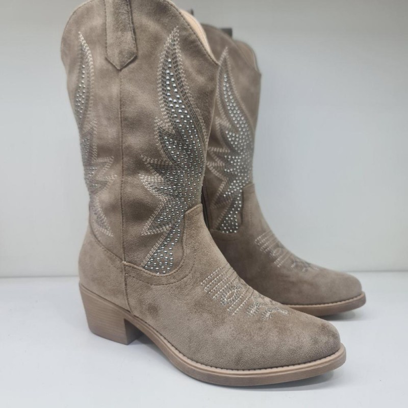 Bota Cowboy Circonitas Alta Moda RQ-67