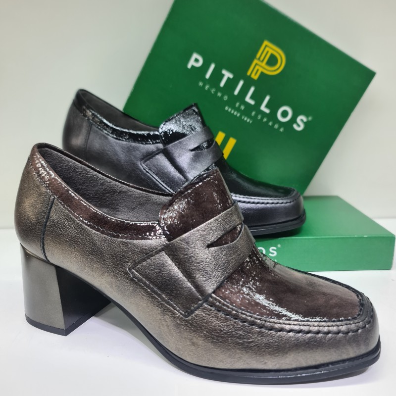 Zapato Abotinado Tacon Mod. 10131 Pitillos