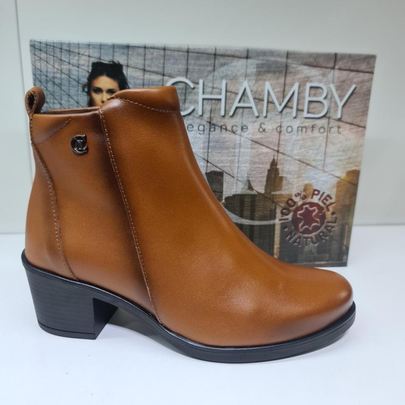 Botín Piel Cremallera Mod  8200 Chamby