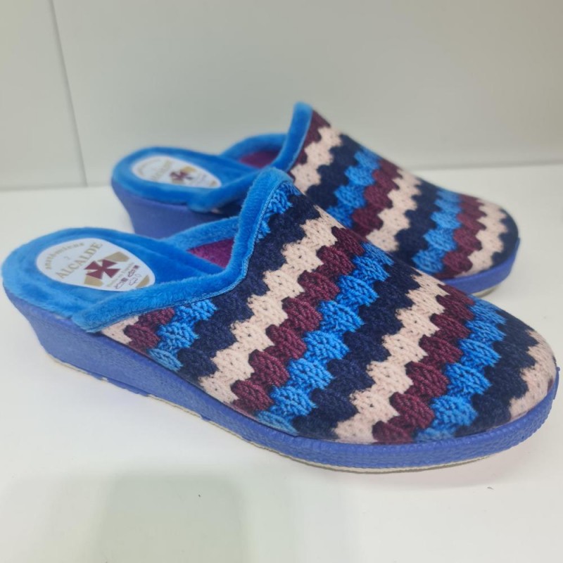 Zapatilla De Casa Cuña  Mod  8703 Alcalde
