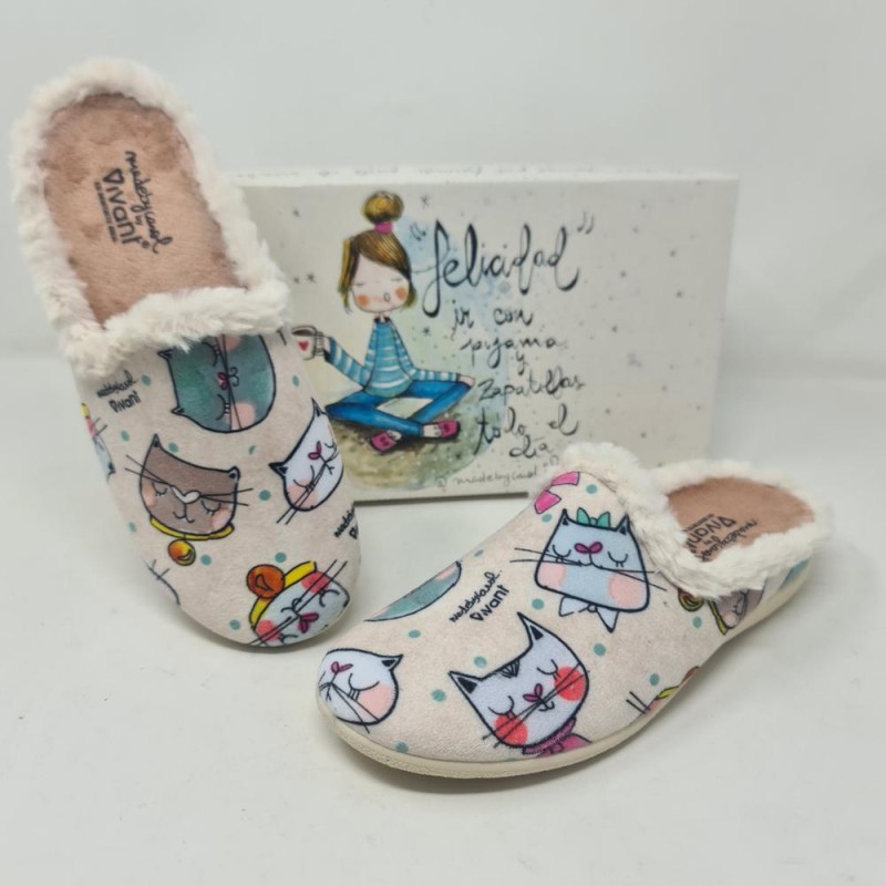 Zapatilla Vivant Destalonada Gatitos 