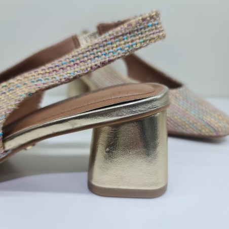 Zapato Destalonado Rafia Multi Mod. S-5028 Buonar 
