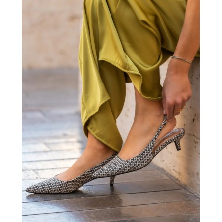 Zapato Destalonado Rafia, Mod. B-5097 Buonarotti