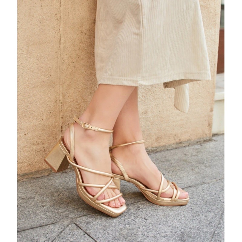 Sandalia Tubular Oro Mod. S-5102 Buonarotti