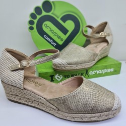 Cuña Yute Platino Amarpies...