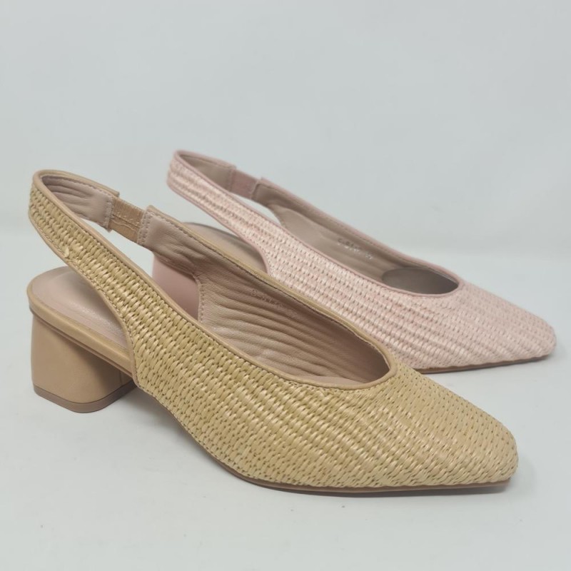 Zapato Destalonado Rafia  Mod  S-5110 Buonarotti