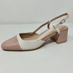 Zapato Bicolor Tacón Mod  A5054 Buonarotti 