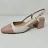 Zapato Bicolor Tacón Mod  A5054 Buonarotti 