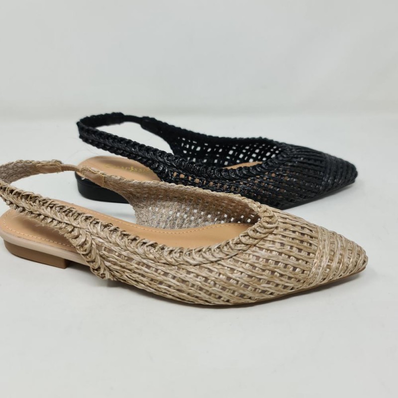 Zapato Plano Rafia Mod  Jm357S