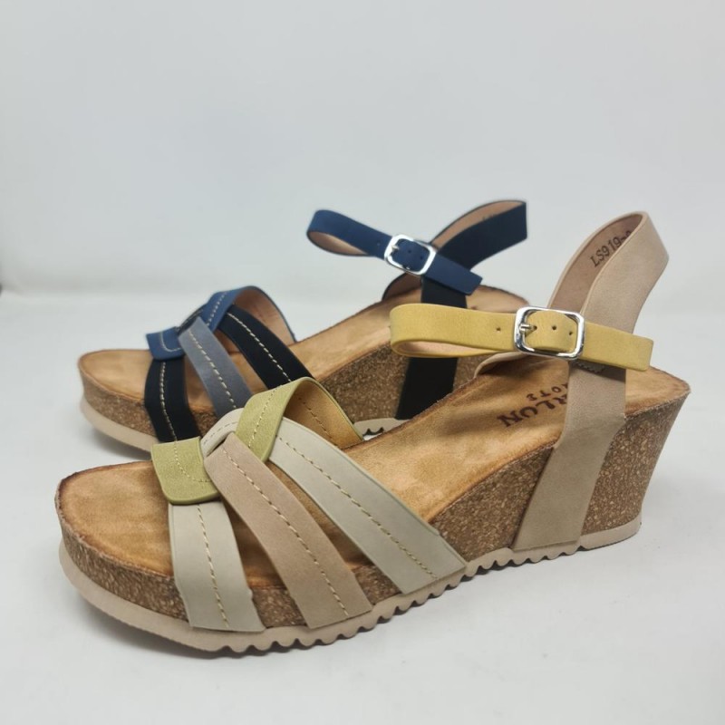 Sandalia Cuña Nudo Mod  Ls919  Hualun