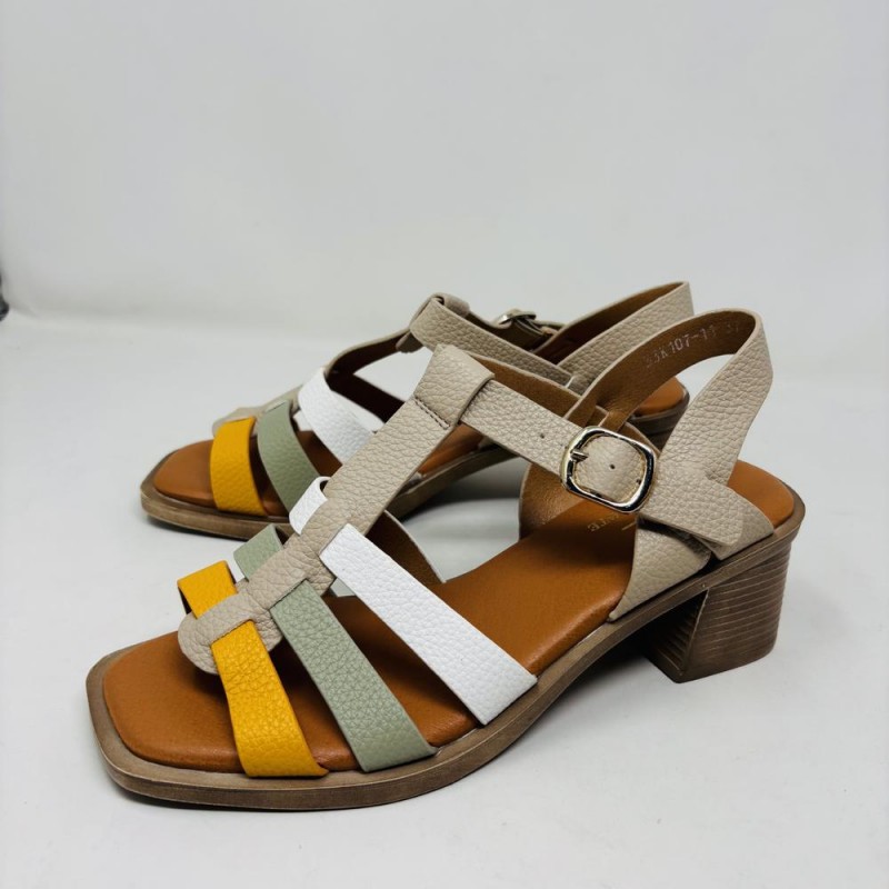 Sandalia Tiras Colores Mod  33k107 H L