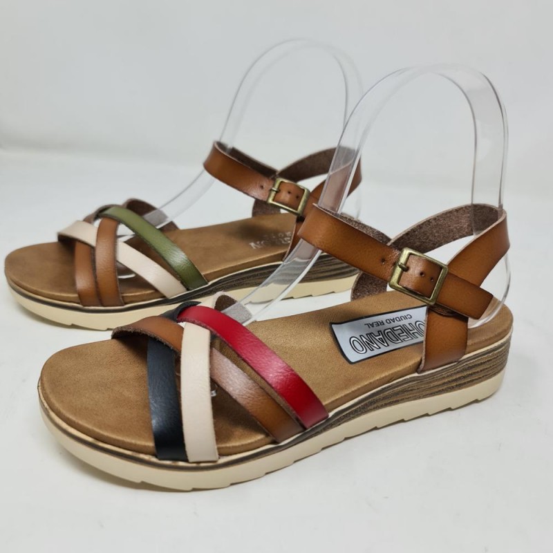 Sandalia Tiras Cuñas Mod  Hld929 Hualun