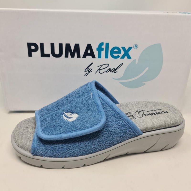 Zapatilla De Casa Velcro Mod  14511 Plumaflex 