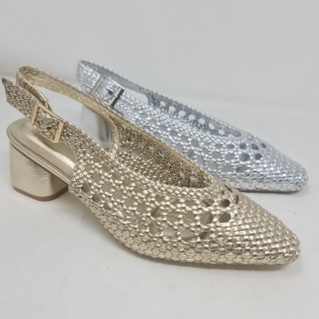 Zapato Trenzado Pl/Or Mod  S3207  Buonarotti
