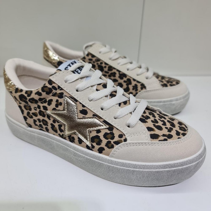 Deportiva Leopardo  Mod  Cc108  Marca Stay Real 