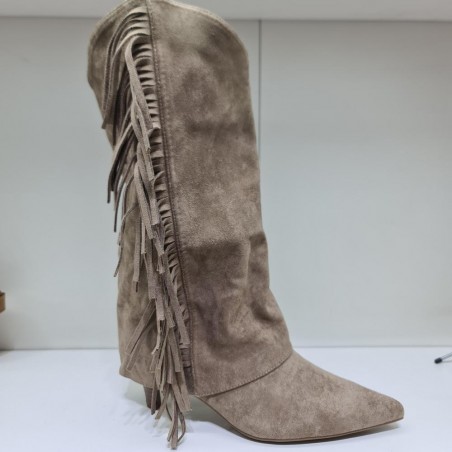 Bota Natalia Flecos Mod  Hq08 Alta Moda