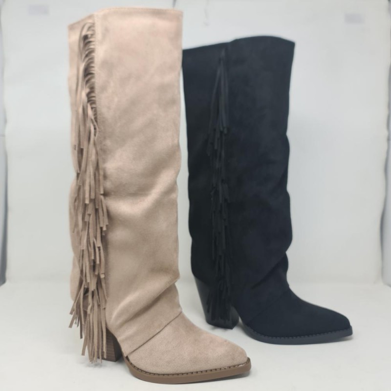 Bota Alison Flecos Rq-108 Alta Moda Alta 