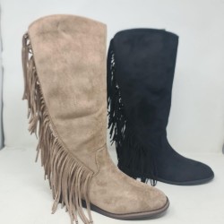 Botas Alta Flecos Mod  S-5523 Buonarotti