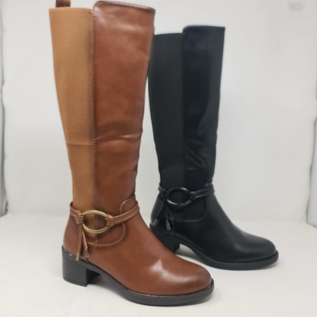 Bota Alta Elásticos Mod  2413 Priska