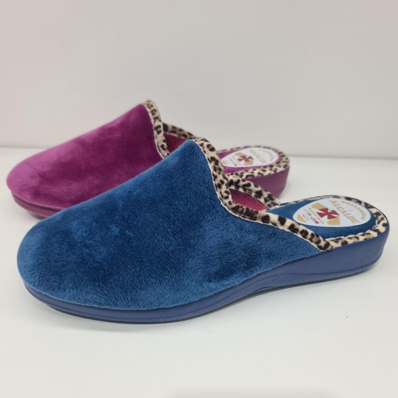 Zapatilla Borde Leopardo Alcalde 4800