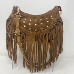 Bolso Piel Flecos y Tachas 