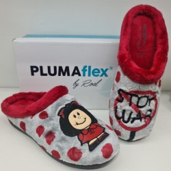 Zapatilla De Casa Niña Morena Mod  12281 Pluma Fle