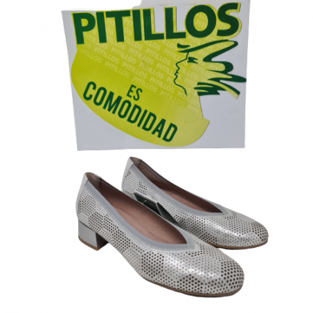 Salón Pitillos Picado Tacón Bajo Mod 6073