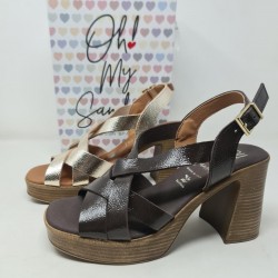 Sandalia Tacón Piel Oh My Sandals Mod 59 38