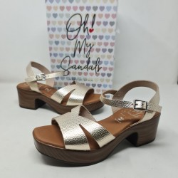 Sandalia Oro PLanta Gel Oh My Sandals 