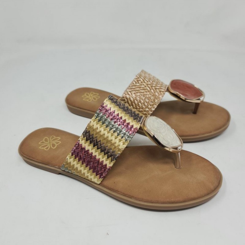 Sandalia Dedo Tipo Boho Cheesepagne GG72
