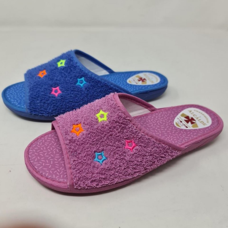 Zapatilla Toalla Estrellitas Alcalde Mod 65140
