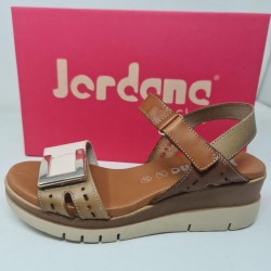 Sandalia Cuña  Piel Jordana Mod 4030 Multi Cuero