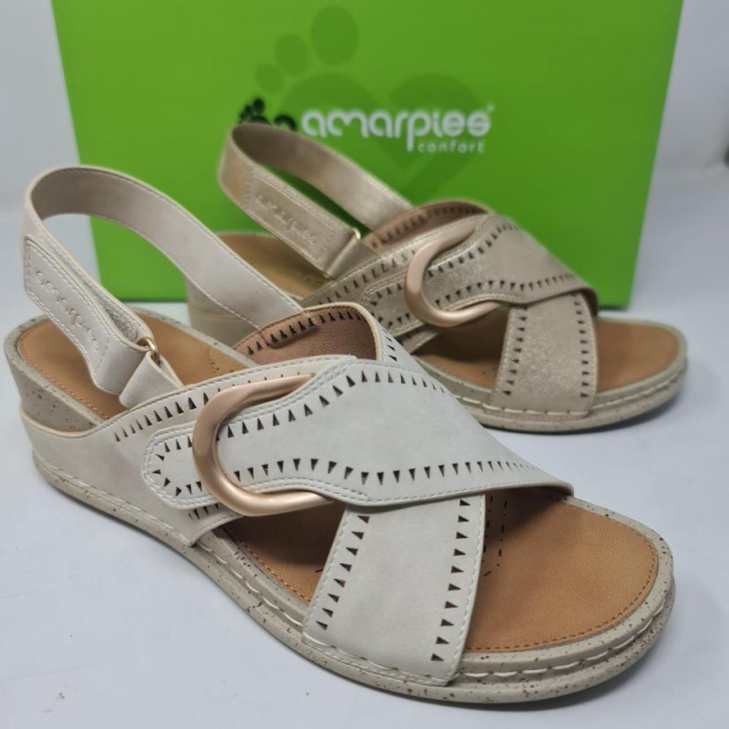 Sandalia Cruzada Velcro Mod  Abz30215  Amarpies