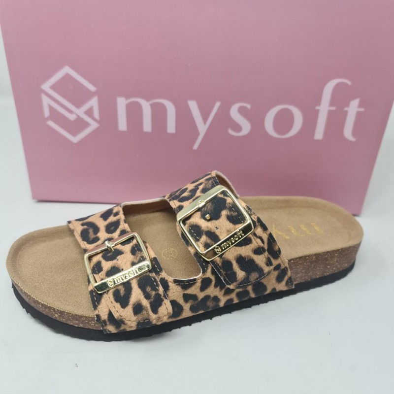 Sandalia Bio Leopardo Mysoft 25M075