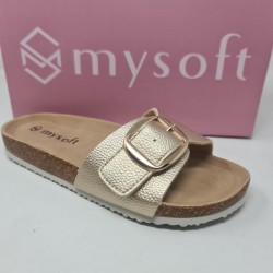 Sandalia Bio Platino Mysoft 25M077