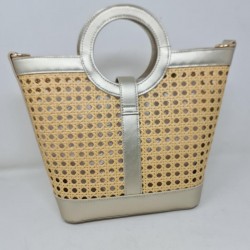Bolso Mano Rejilla Dorado JYL68033
