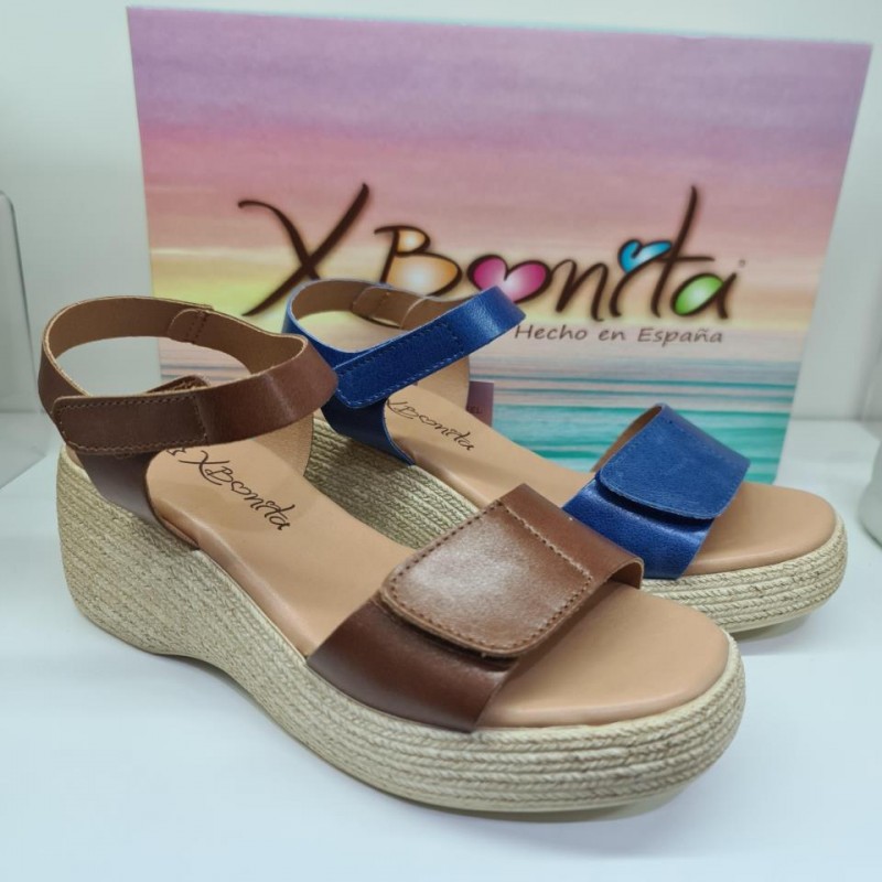 Sandalia Cuña Velcro XBonita Mod 4470