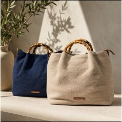 Tote Lona Asas Tipo Bambú 6168