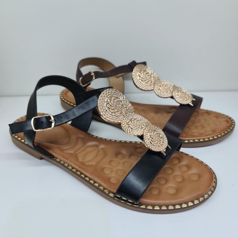 Sandalia Chapas Doradas 964-1