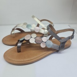 Sandalia Círculos Metalizados miu miu 1032