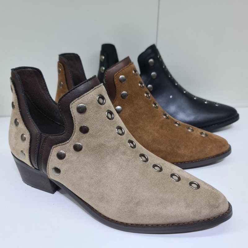 Botín Cowboy Tachuelas Andrea Mod  2092 