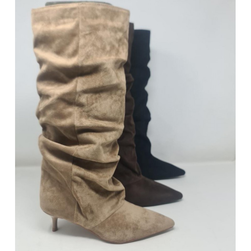 Bota Plisada Melinda Alta Moda Mod F3707