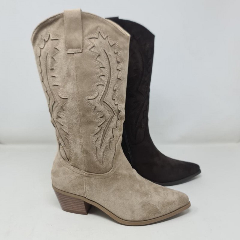 Bota Cowboy Bordados Mod  V-26-1 Alta Moda