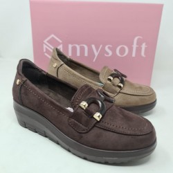 Mocasín Nobuck Mysoft 26M580