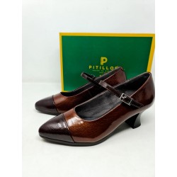 Zapato Tipo Gilda Cuero Pitillos 11683
