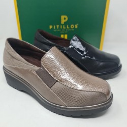 Mocasín Combinado Charol Pitillos 11523