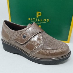 Blucher Con Velcro Charol Combinado Pitillos 11520