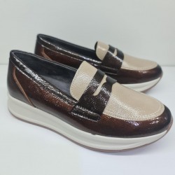 Mocasín Charol Combinado H&L271