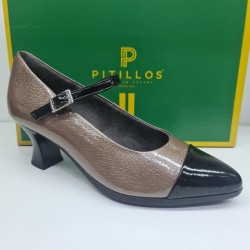 Zapato Tipo Gilda Taupe Pitillos 11683