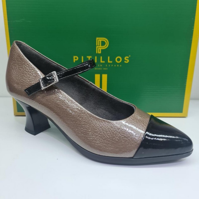 Zapato Tipo Gilda Taupe Pitillos 11683